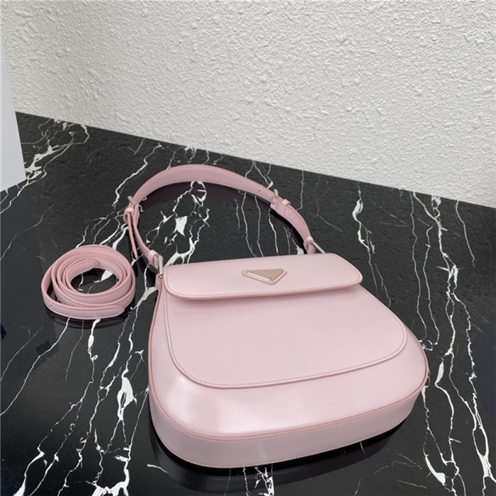 Prada Cleo brushed leather shoulder bag 1BD303 Pink High