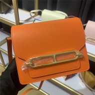 Hermes Roulis 19 bag Evercolor WAX Gold Metal Orange High