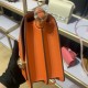 Hermes Roulis 19 bag Evercolor WAX Gold Metal Orange High