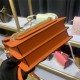 Hermes Roulis 19 bag Evercolor WAX Gold Metal Orange High