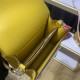 Hermes Roulis 19 bag Evercolor WAX Silver Metal Yellow High