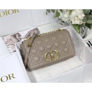 MEDIUM Dior CARO BAG Supple Cannage Calfskin Taupe High