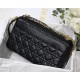 LARGE Dior CARO BAG Supple Cannage Calfskin Black High