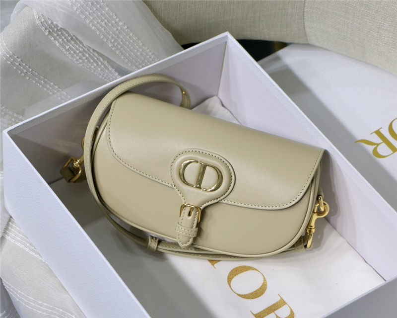 Dior BOBBY EAST-WEST BAG Box Calfskin Beige High