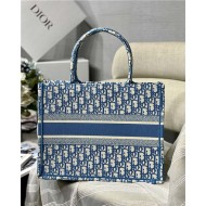 MEDIUM Dior BOOK TOTE Dior Oblique Embroidery Blue High