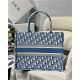 MEDIUM Dior BOOK TOTE Dior Oblique Embroidery Blue High