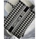 MEDIUM Dior BOOK TOTE Houndstooth Embroidery Black and White High