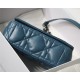 SMALL Dior CARO BAG Quilted Macrocannage Calfskin Ocean Blue High