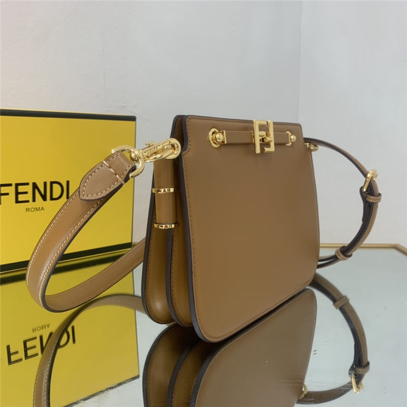 Fendi TOUCH leather bag Brown High