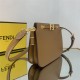 Fendi TOUCH leather bag Brown High