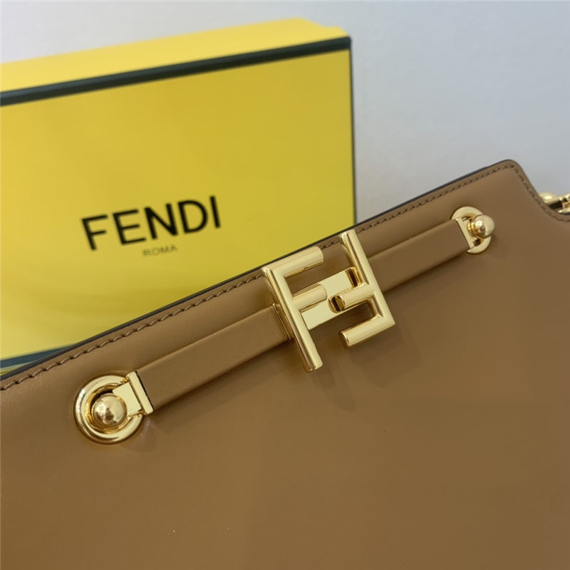 Fendi TOUCH leather bag Brown High