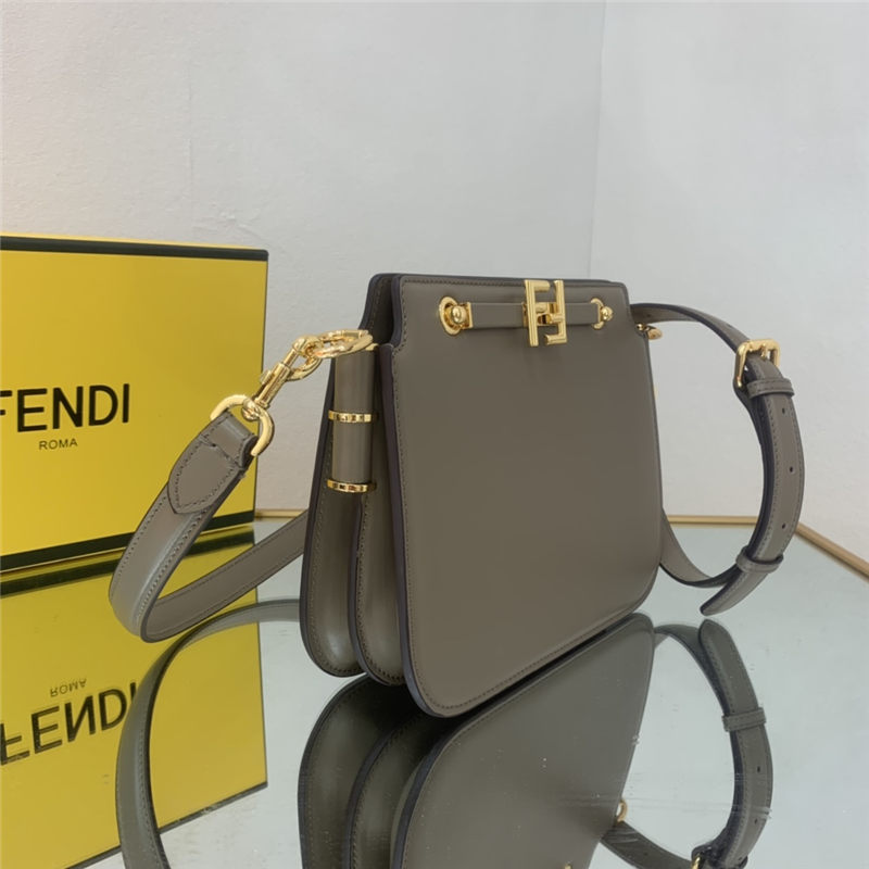 Fendi TOUCH leather bag Grey High