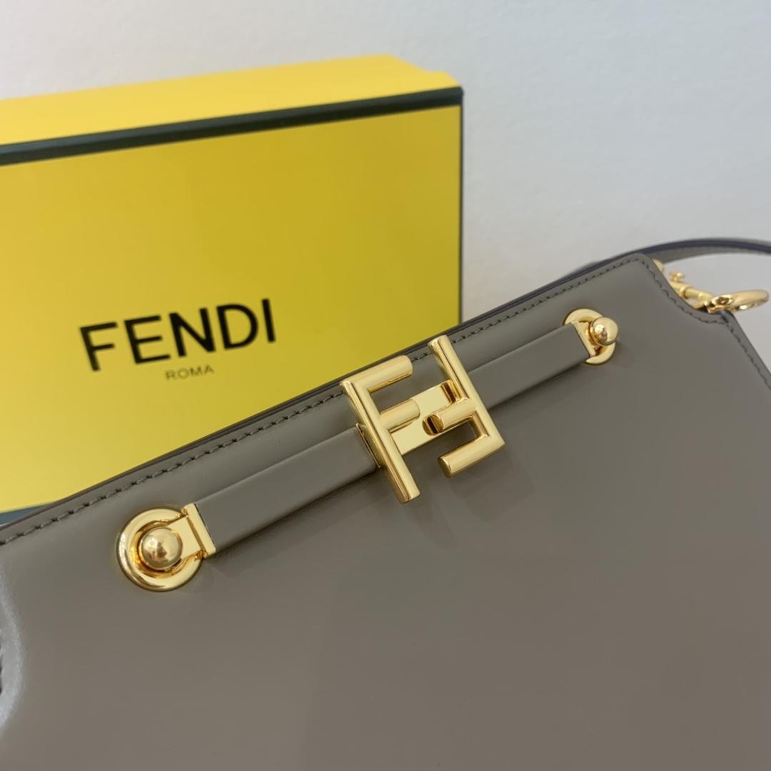 Fendi TOUCH leather bag Grey High