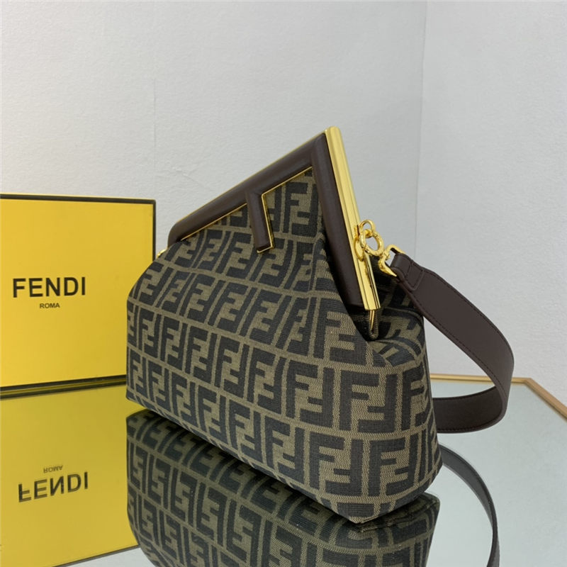 Fendi FIRST MEDIUM Fabric bag Coffee High