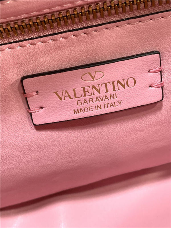 Valentino GARAVANI ROMAN STUD NAPPA CHAIN BAG Pink High