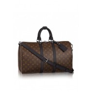 Louis Vuitton Keepall Bandoulière 45 Monogram Macassar M56711 High