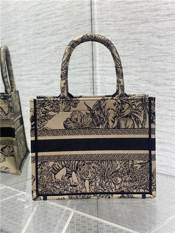 SMALL Dior BOOK TOTE Toile de Jouy Voyage Embroidery Beige High