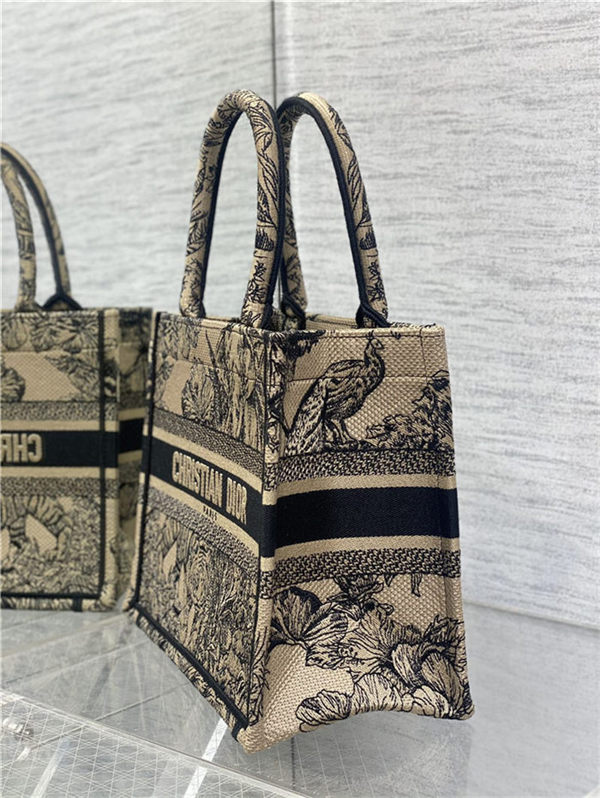 SMALL Dior BOOK TOTE Toile de Jouy Voyage Embroidery Beige High