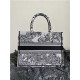 MEDIUM Dior BOOK TOTE Toile de Jouy Voyage Embroidery Black/White High