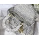 MEDIUM LADY D-LITE BAG Toile de Jouy Reverse Embroidery Gray High