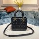 MEDIUM LADY Dior BAG Cannage Lambskin Enamel High 