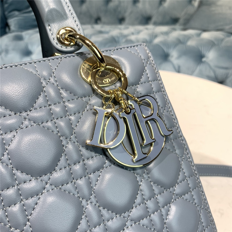 MEDIUM LADY Dior BAG Cannage Lambskin Enamel High 