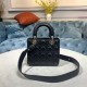 SMALL LADY Dior MY ABCDior BAG Cannage Lambskin Enamel Inside Suede High