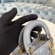 MINI LADY Dior BAG Cannage Lambskin Enamel Blue High