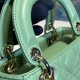 MINI LADY Dior BAG Cannage Lambskin Enamel Green High