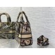 MEDIUM LADY D-LITE BAG Dior Jardin d'Hiver Embroidered High