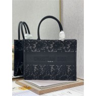 MEDIUM Dior BOOK TOTE Embroidery with Macramé Effect High