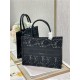 MEDIUM Dior BOOK TOTE Embroidery with Macramé Effect High