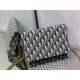 Saddle Pouch with Chain Dior Oblique Jacquard Blue High