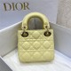 MICRO LADY Dior BAG Patent Cannage Calfskin Yellow High