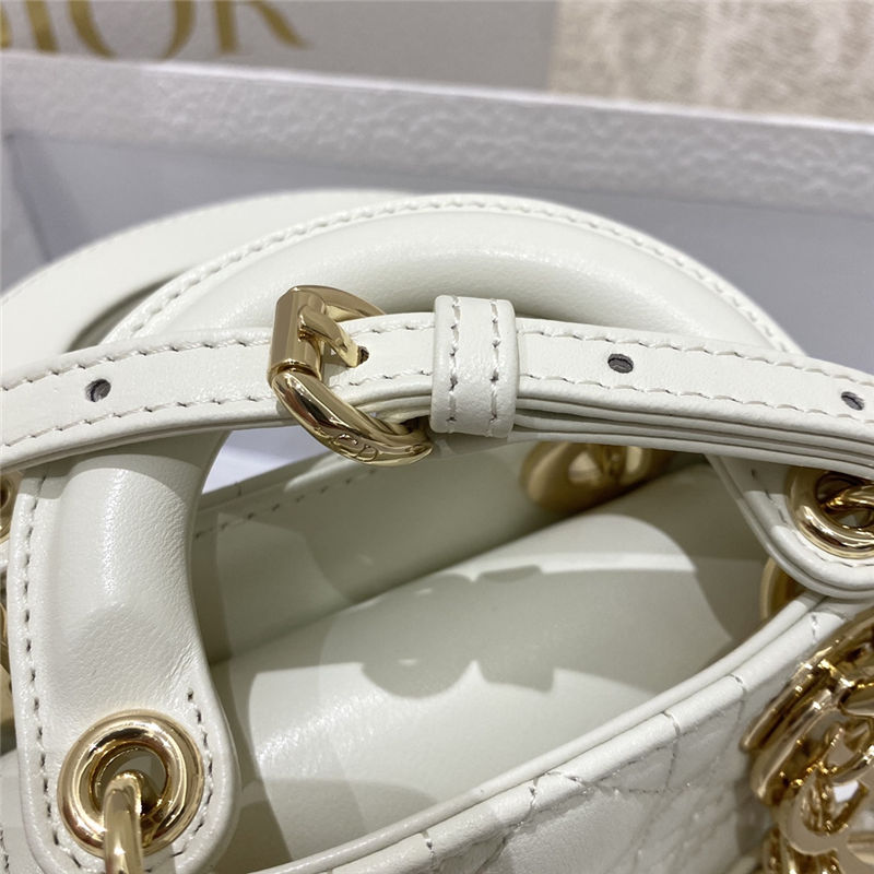 MICRO LADY Dior BAG Cannage Lambskin White High