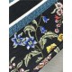 MEDIUM Dior BOOK TOTE Dior Petites Fleurs Embroidery Black High