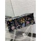 LARGE Dior BOOK TOTE Dior Petites Fleurs Embroidery Black High