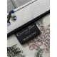 LARGE Dior BOOK TOTE Dior Petites Fleurs Embroidery White High