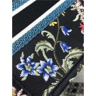 SMALL Dior BOOK TOTE Dior Petites Fleurs Embroidery Black High