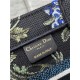 SMALL Dior BOOK TOTE Dior Petites Fleurs Embroidery Black High