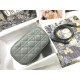 SMALL DiorTRAVEL VANITY CASE Gray Cannage Lambskin High