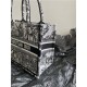 SMALL Dior BOOK TOTE Toile de Jouy Voyage Embroidery Black/White High