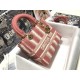 MEDIUM LADY D-LITE BAG Stripe Embroidery High