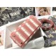 MEDIUM LADY D-LITE BAG Stripe Embroidery High