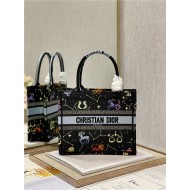 SMALL Dior BOOK TOTE Dior Pixel Zodiac Embroidery Black High