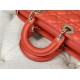 LADY D-JOY BAG MEDIUM Cannage Lambskin Orange High