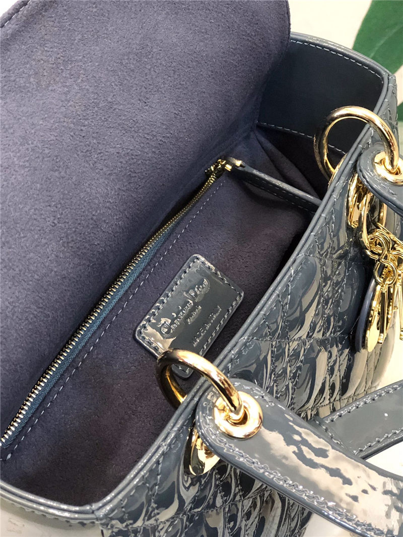 MEDIUM LADY Dior BAG Patent Cannage Calfskin High