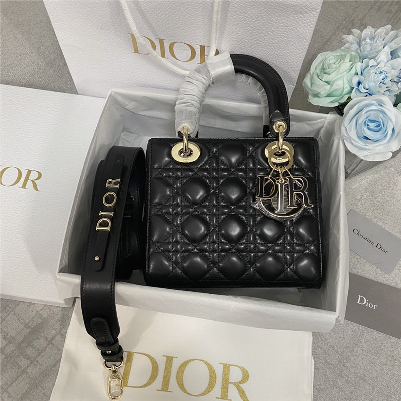 SMALL LADY Dior MY ABCDior BAG Cannage Lambskin Enamel High