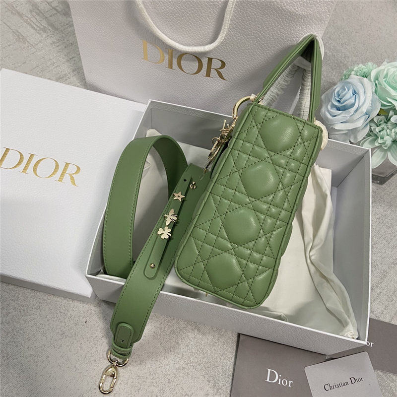 SMALL LADY Dior MY ABCDior BAG Cannage Lambskin Enamel High