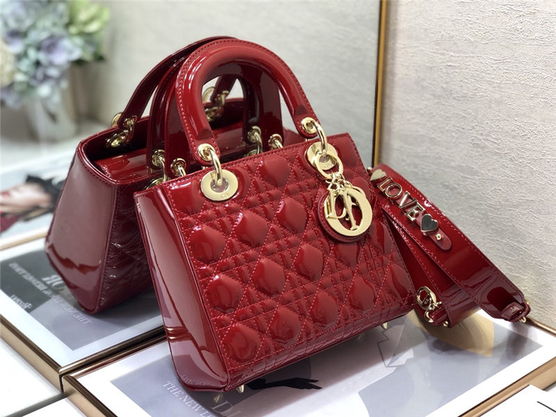 SMALL LADY Dior MY ABCDior BAG Patent Cannage Calfskin High